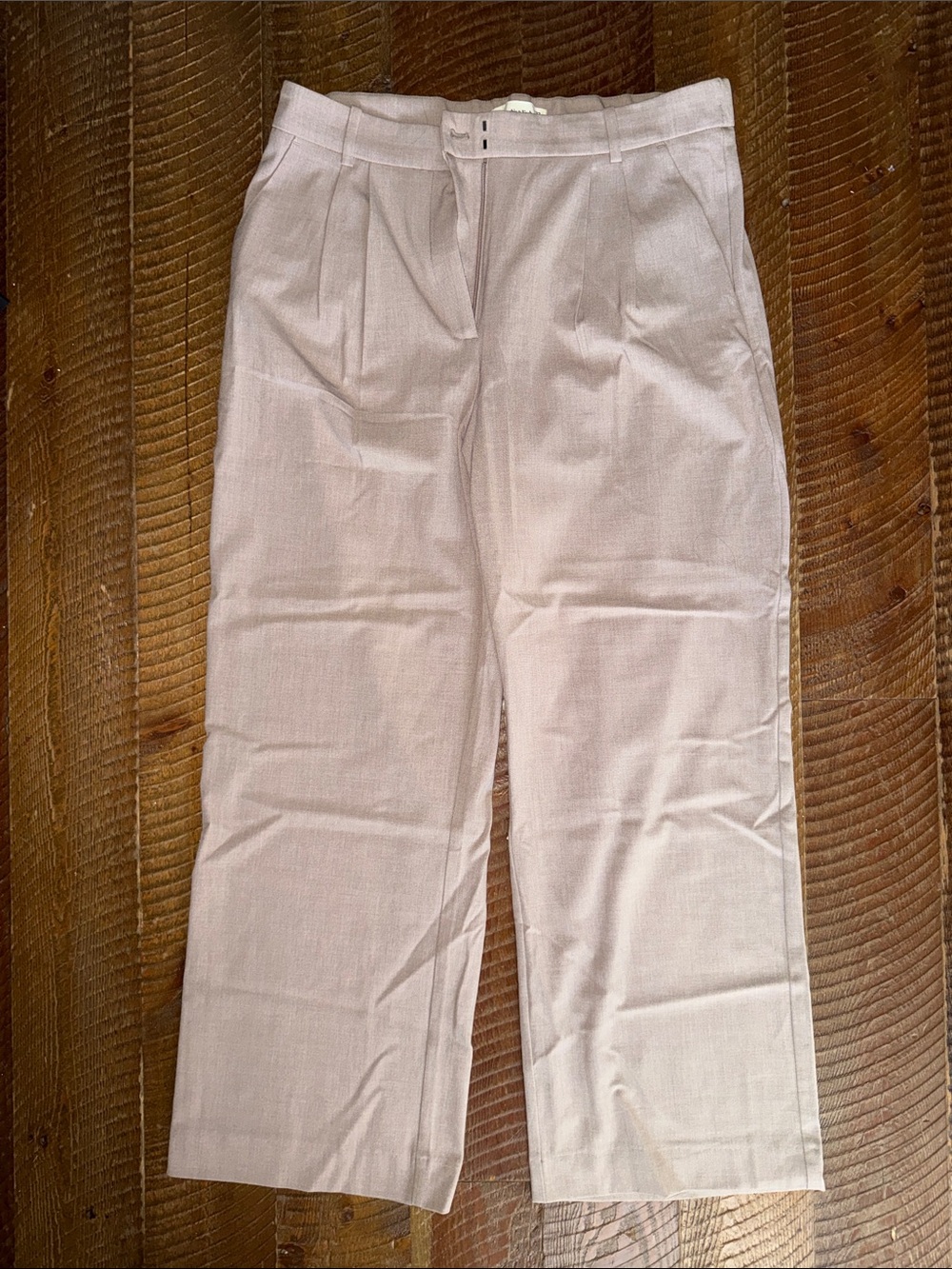 Abercrombie & Fitch Tan Straight-Leg Trousers